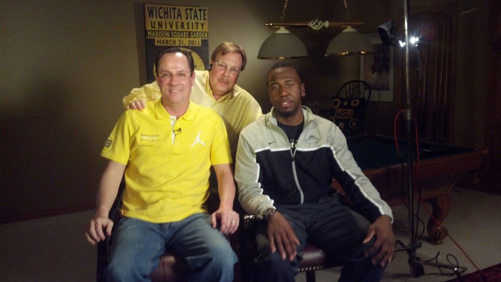 Jim Doblin, WSU's Gregg Marshall and Malcom Armstead